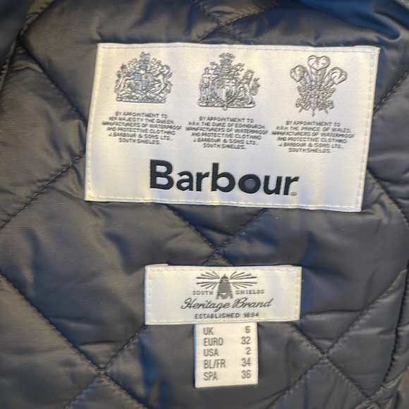 Barbour Quilted Coat Jacket NWT Navy - Picture 2 of 10